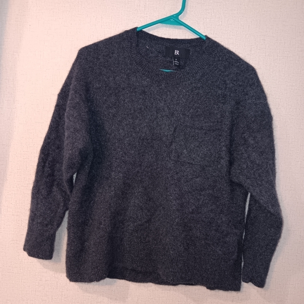 Banana Republic Charcoal Crewneck Sweater 100%cashmire